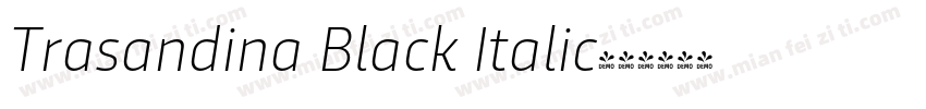 Trasandina Black Italic字体转换